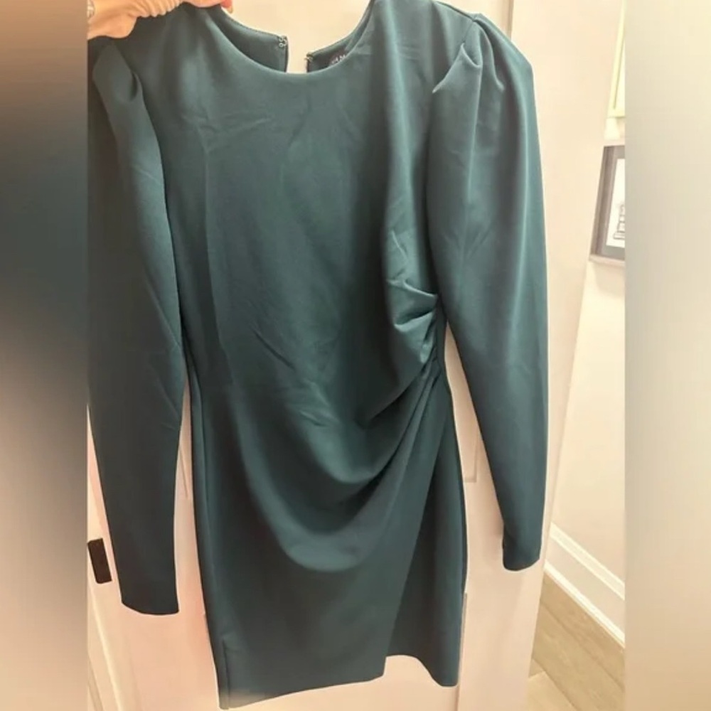Hunter green rouch dress